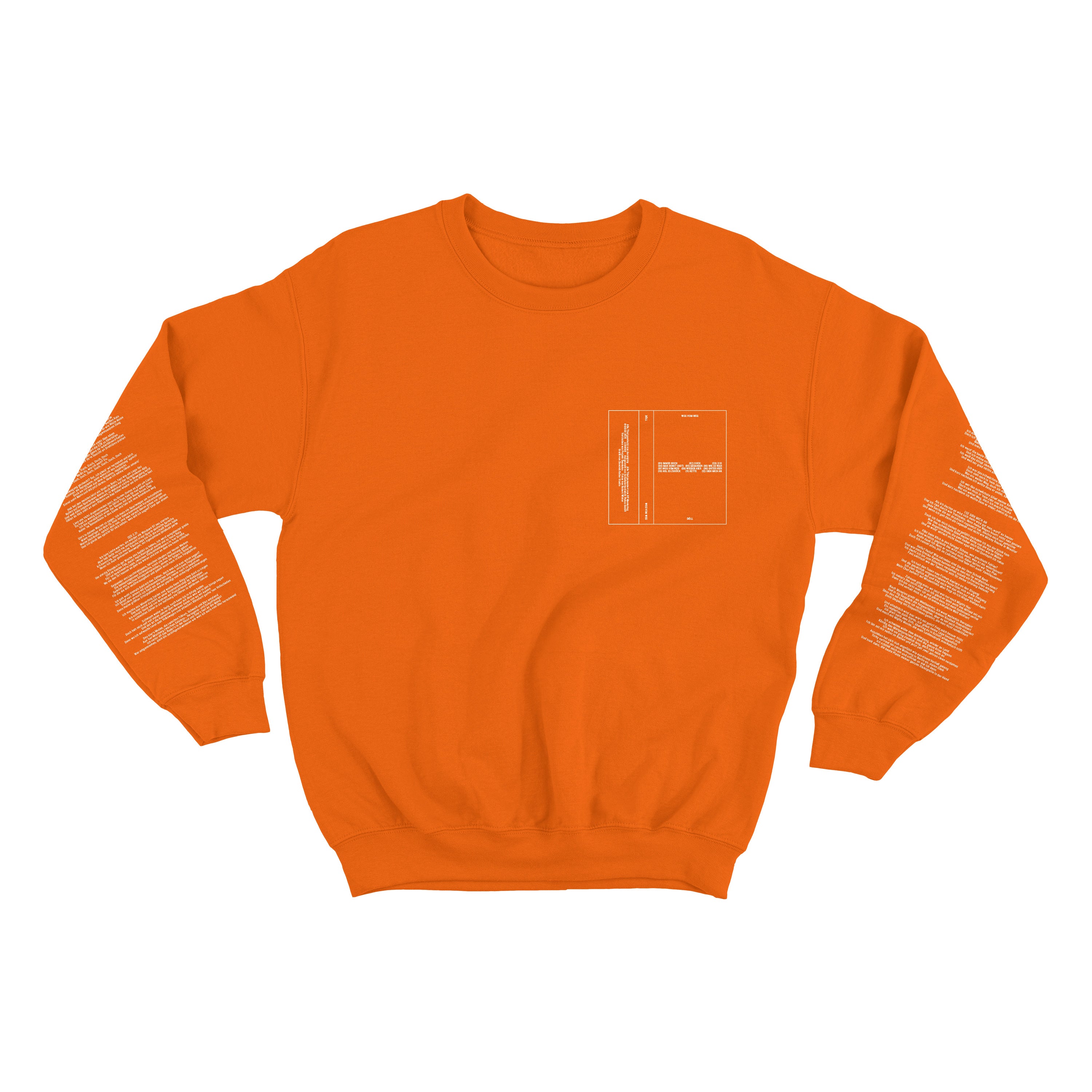 WEG VOM WEG Sweater Text (orange)